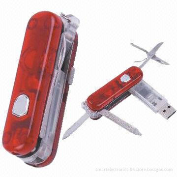 Knife USB Flash Drives, 64MB-128GB Capacity